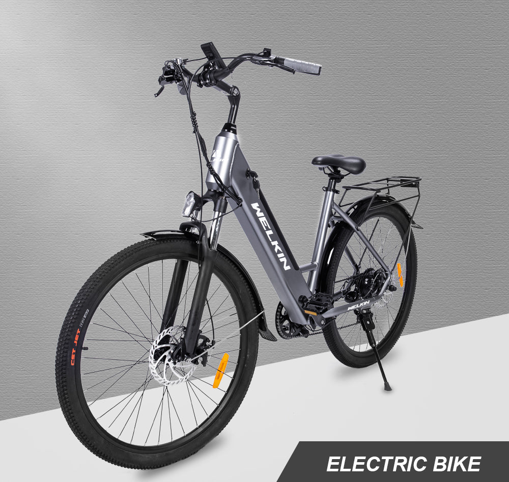 UK Warehouse Stock WKEM002 27.5*1.95" Tire Electric Bike with 350W Motor 36V 10.4Ah Battery