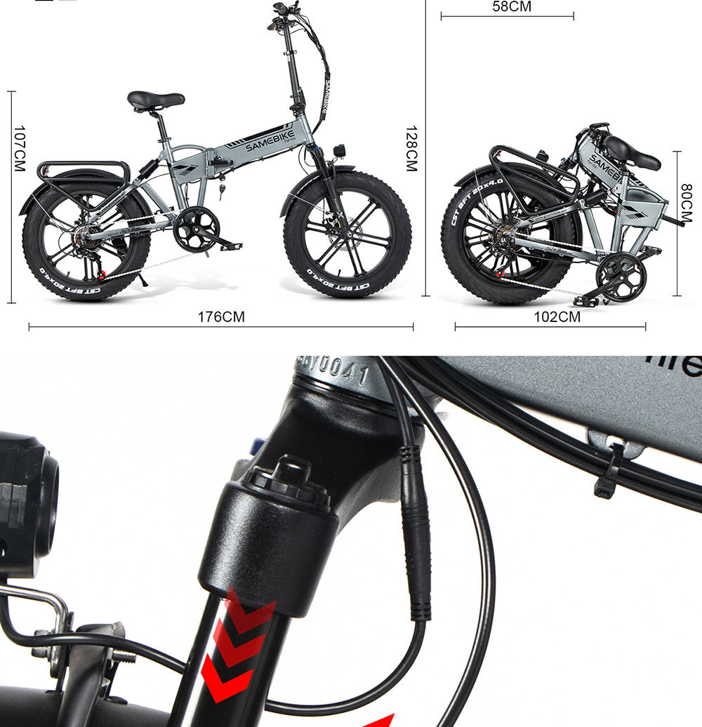 CA Warehouse Stock GYL093 20 Inch DC 48V Electric Bike with 500W Brushless Motor