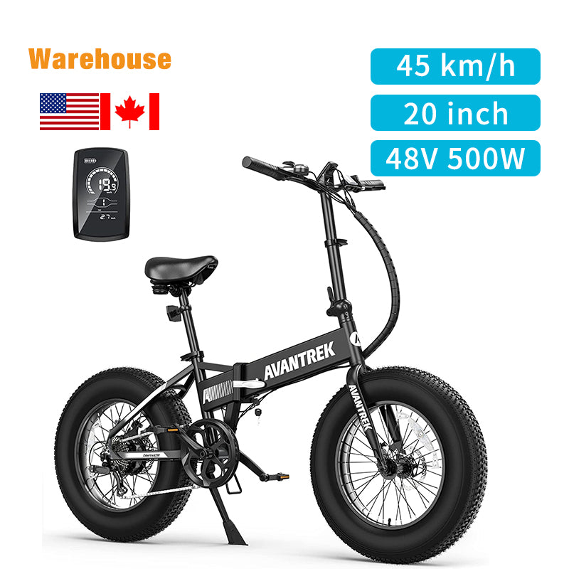 CA Warehouse Stock Cybertrack 200 20*4.0" Fat Tire Electric Bike with 500W Motor 48V 10Ah Battery