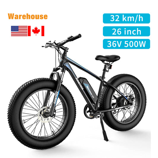 CA Warehouse Stock Macrover 100 26*4.0" Fat Tire Electric Bike with 500W Motor 36V 13Ah Battery