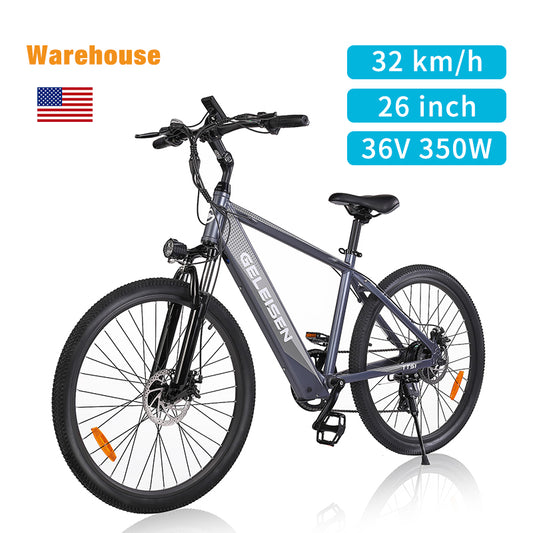 US Warehouse Stock S2 26*1.95 Tire Electric Bike with 350W Motor 36V 10.4Ah Battery