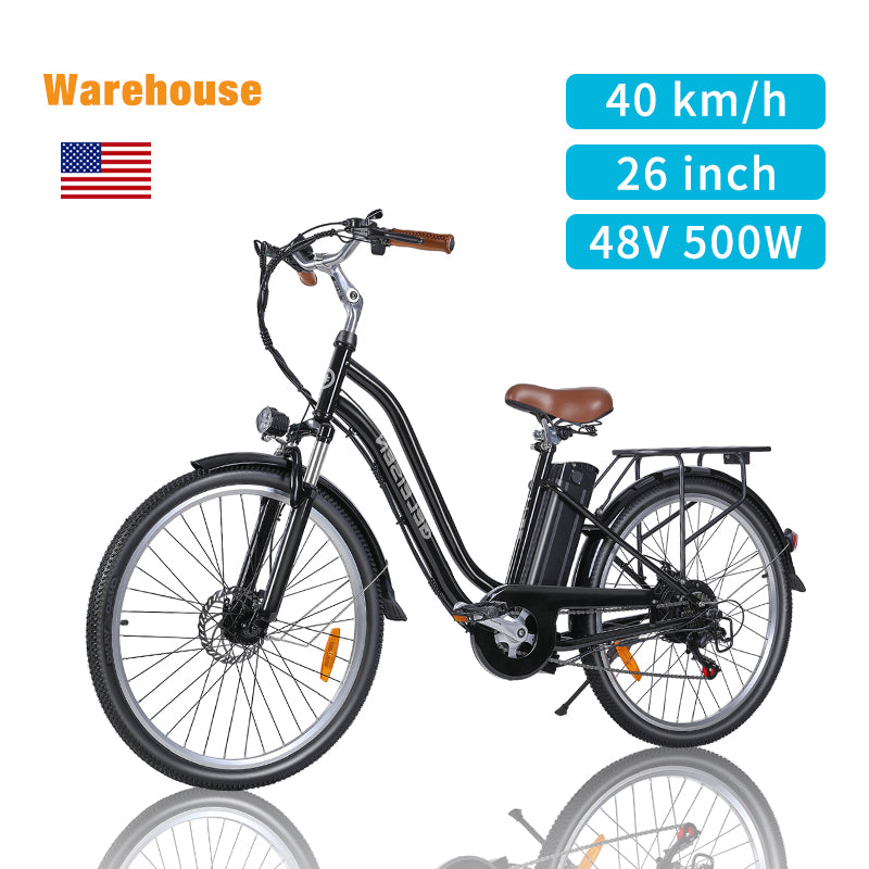 US Warehouse Stock S8 26*1.95 Tire Electric Bike with 500W Motor 48V 13Ah Battery