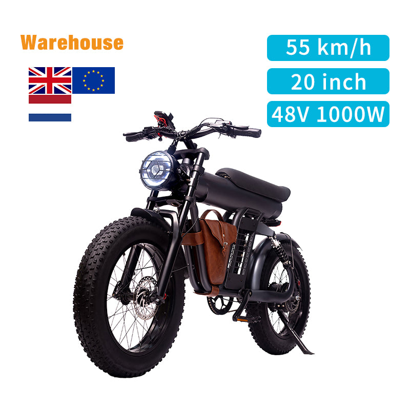 PL Warehouse Stock ZM21 20*4.0 Tire Electric Bike with 1000W Motor 48V 17.5Ah Battery